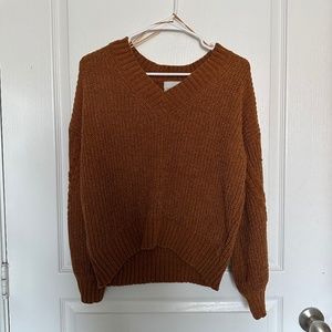 Mustard Yellow V-Neck Sweater